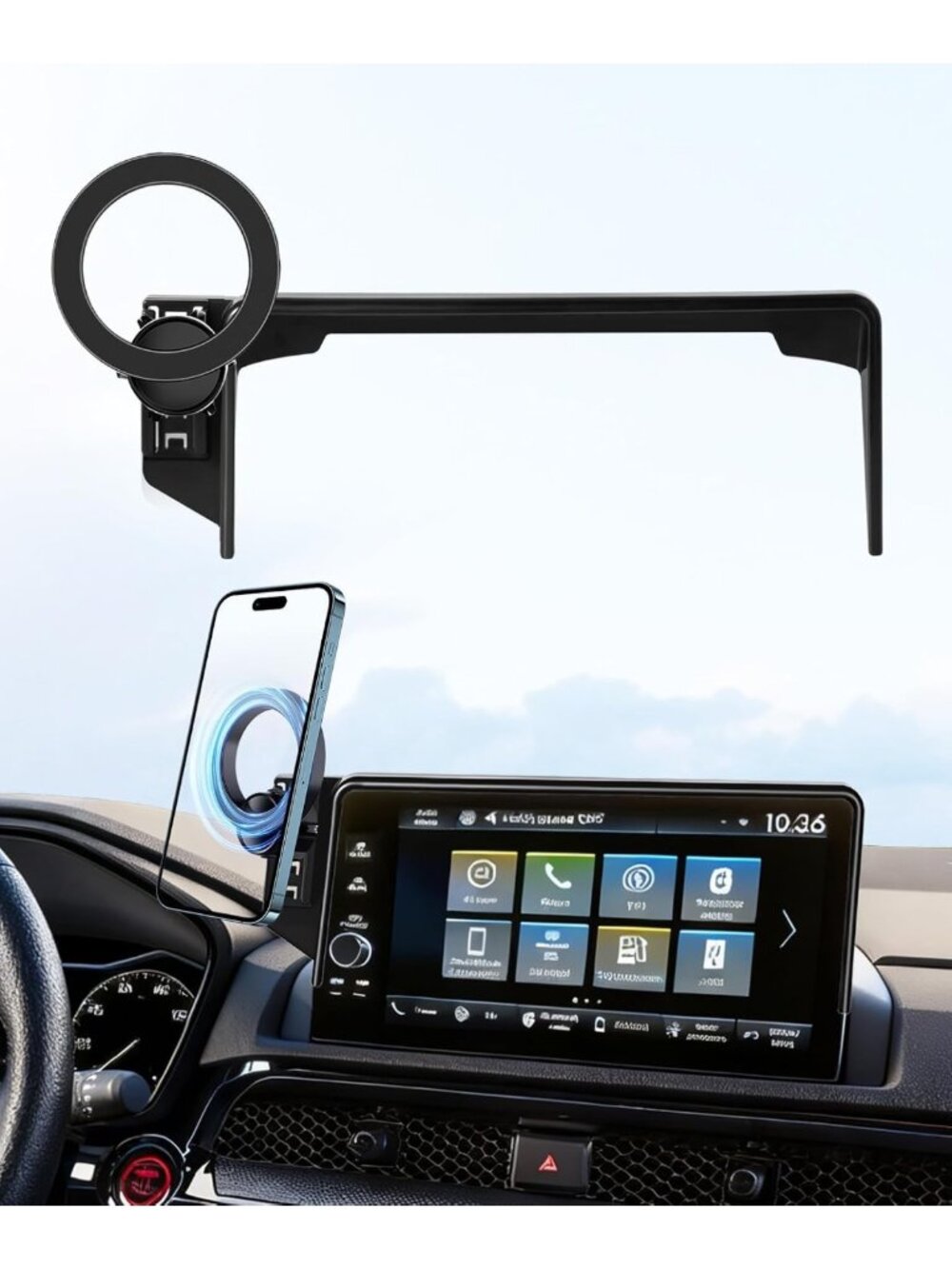 Universal Car Phone Holder for 2023-2026 Honda CR-V/HR-V, Fits 7-9" Screens